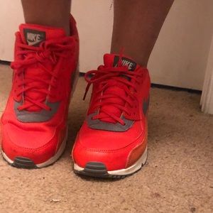Nike orange air max shoes